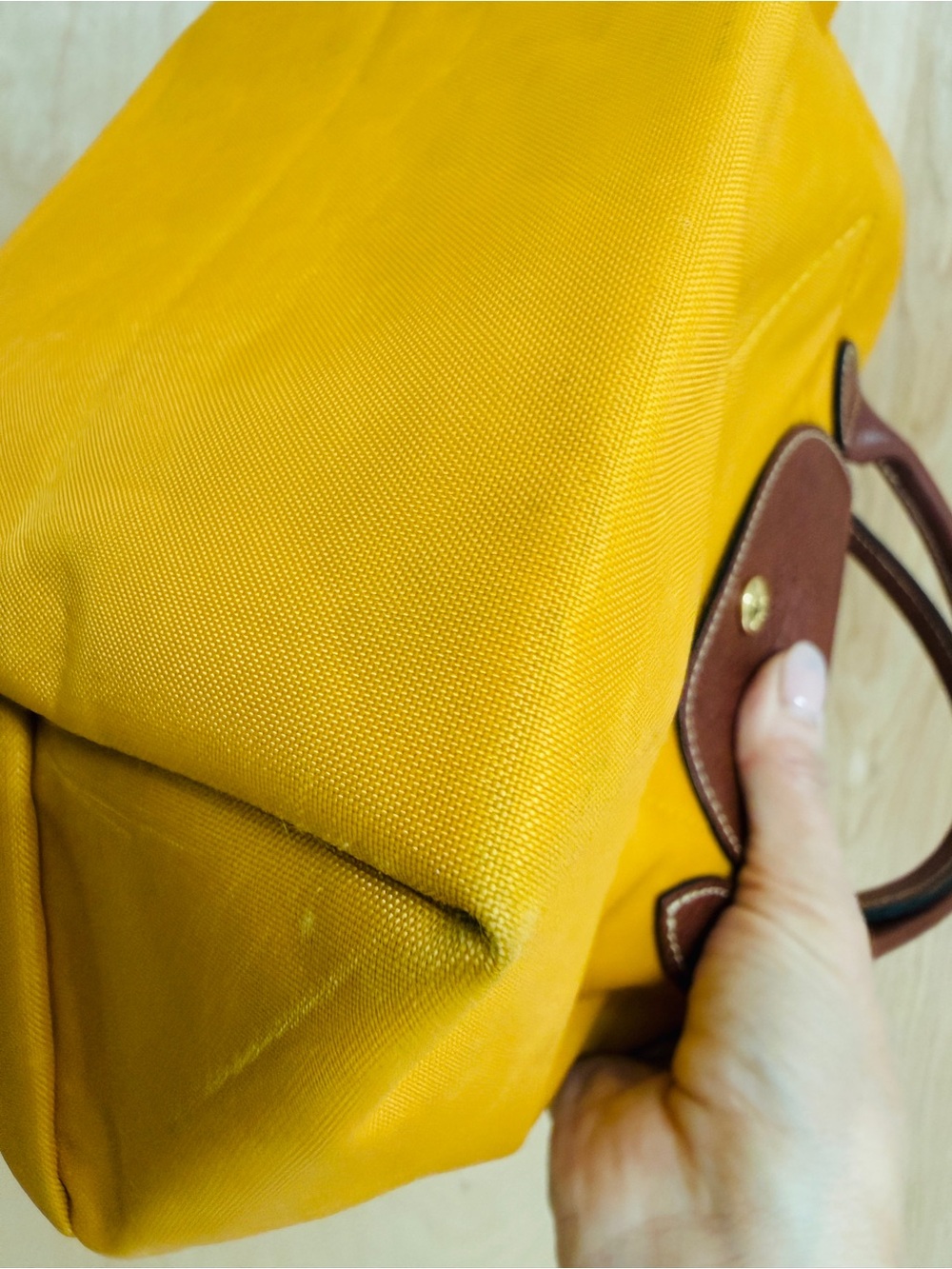 Longchamp Le Pliage Original Small Top Handle Bag - Mustard / Soleil Yellow - Picture 15 of 15